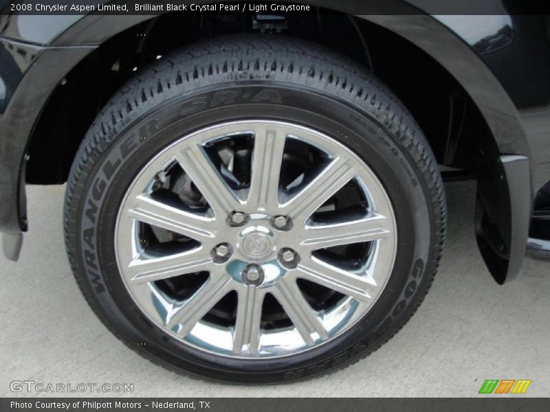 Brilliant Black Crystal Pearl / Light Graystone 2008 Chrysler Aspen Limited