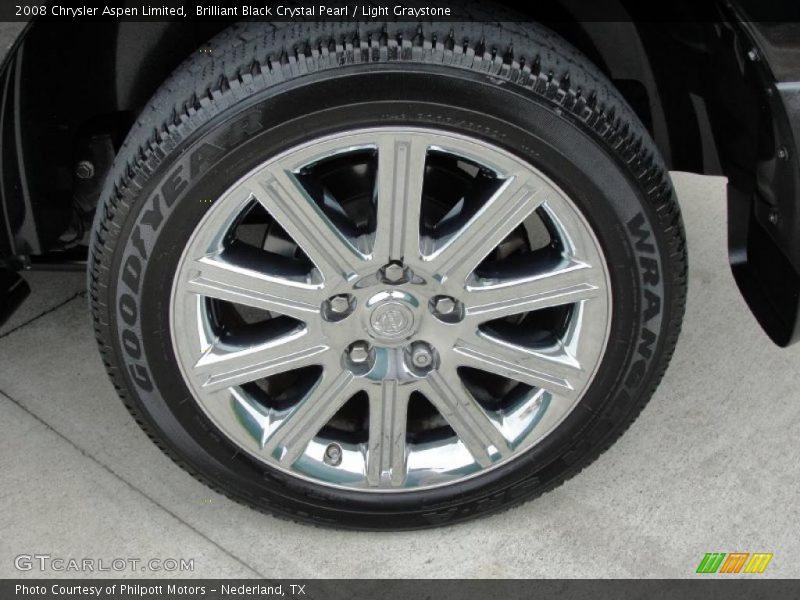 Brilliant Black Crystal Pearl / Light Graystone 2008 Chrysler Aspen Limited
