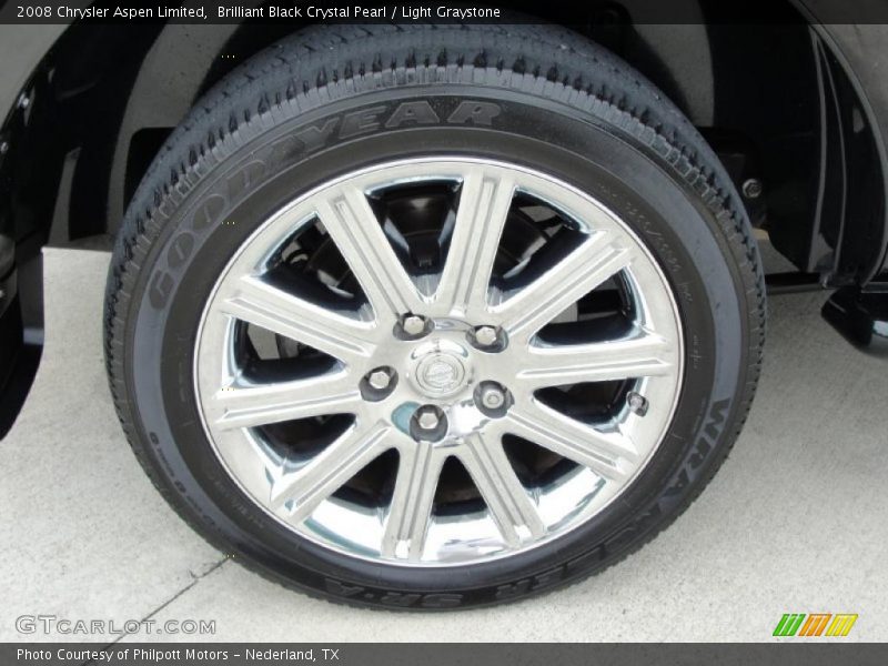 Brilliant Black Crystal Pearl / Light Graystone 2008 Chrysler Aspen Limited