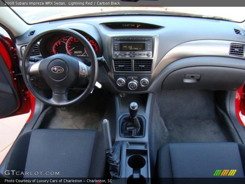 Lightning Red / Carbon Black 2008 Subaru Impreza WRX Sedan