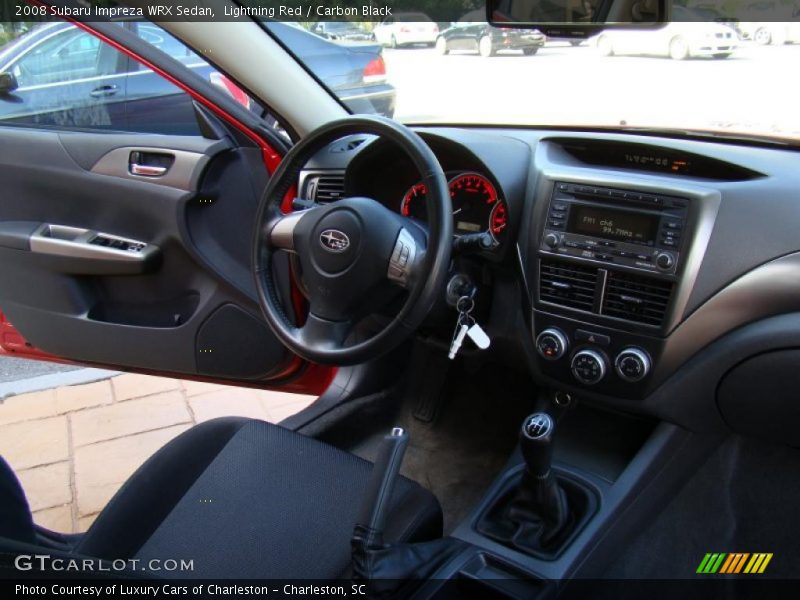 Lightning Red / Carbon Black 2008 Subaru Impreza WRX Sedan