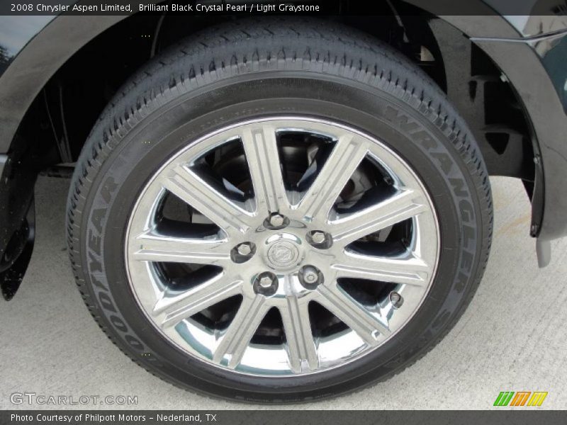 Brilliant Black Crystal Pearl / Light Graystone 2008 Chrysler Aspen Limited