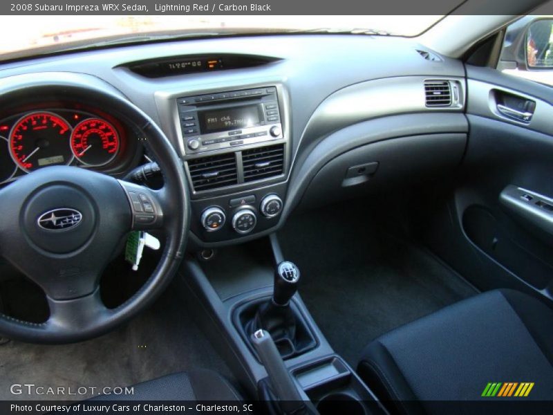 Lightning Red / Carbon Black 2008 Subaru Impreza WRX Sedan
