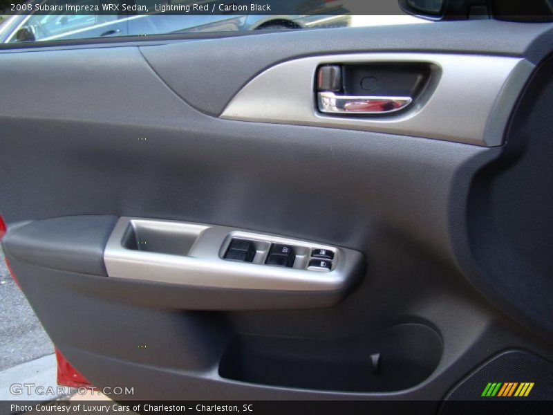 Lightning Red / Carbon Black 2008 Subaru Impreza WRX Sedan