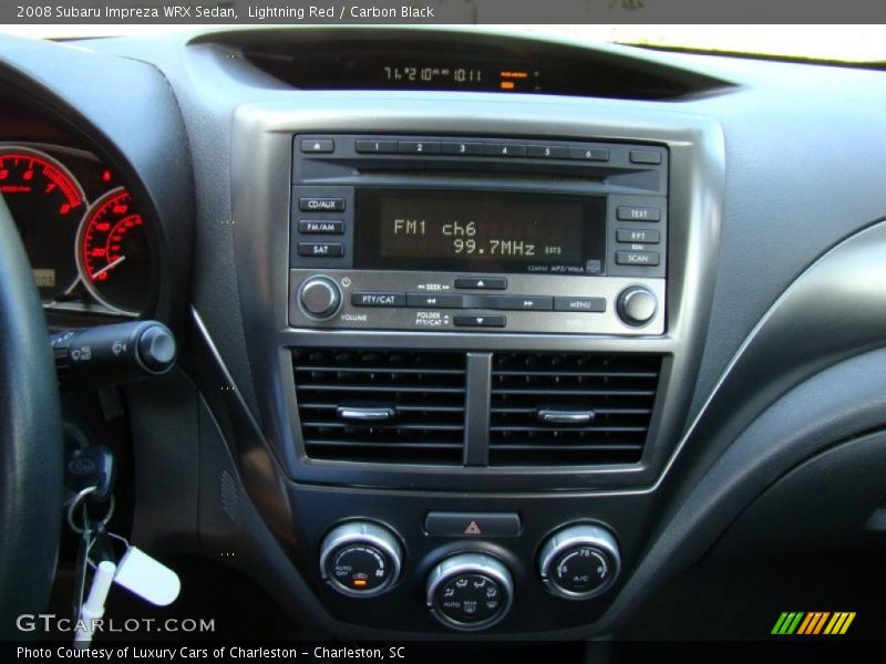 Lightning Red / Carbon Black 2008 Subaru Impreza WRX Sedan