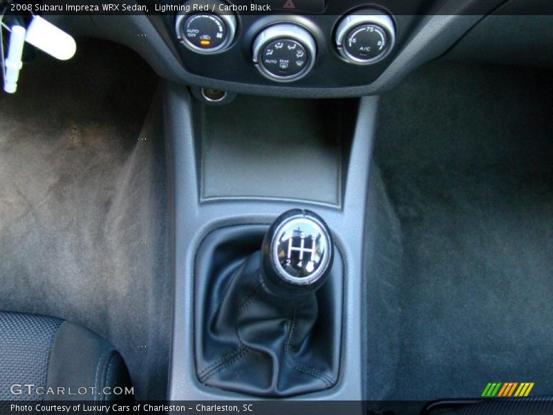Lightning Red / Carbon Black 2008 Subaru Impreza WRX Sedan