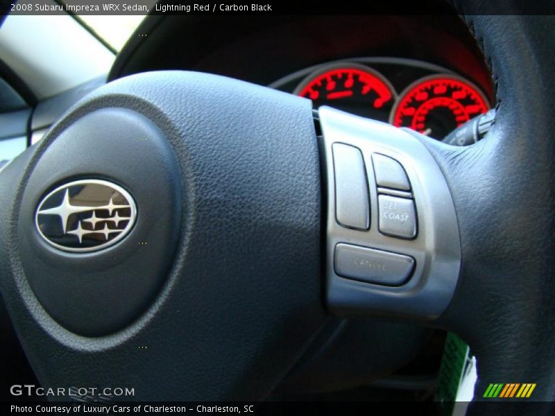Lightning Red / Carbon Black 2008 Subaru Impreza WRX Sedan