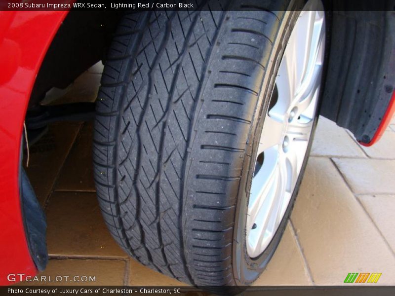 Lightning Red / Carbon Black 2008 Subaru Impreza WRX Sedan