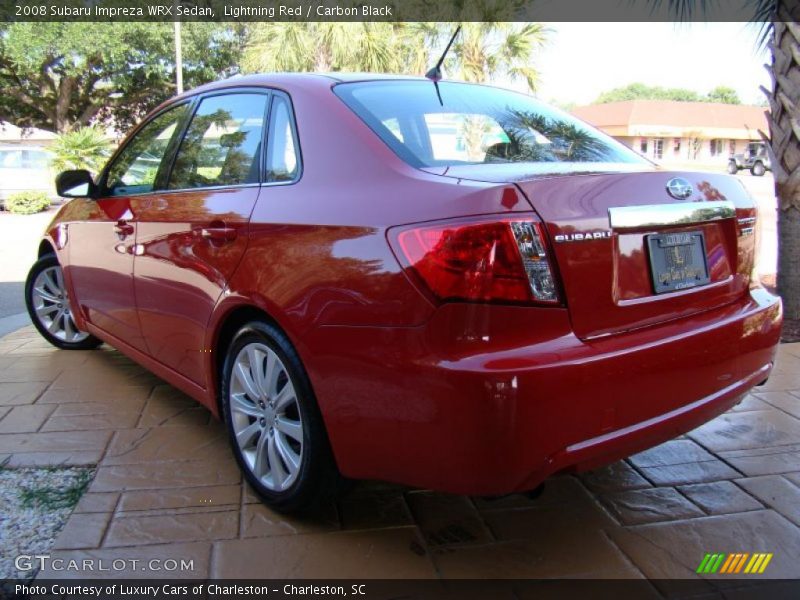 Lightning Red / Carbon Black 2008 Subaru Impreza WRX Sedan
