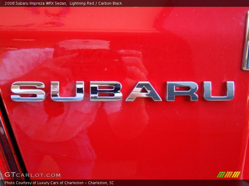 Lightning Red / Carbon Black 2008 Subaru Impreza WRX Sedan