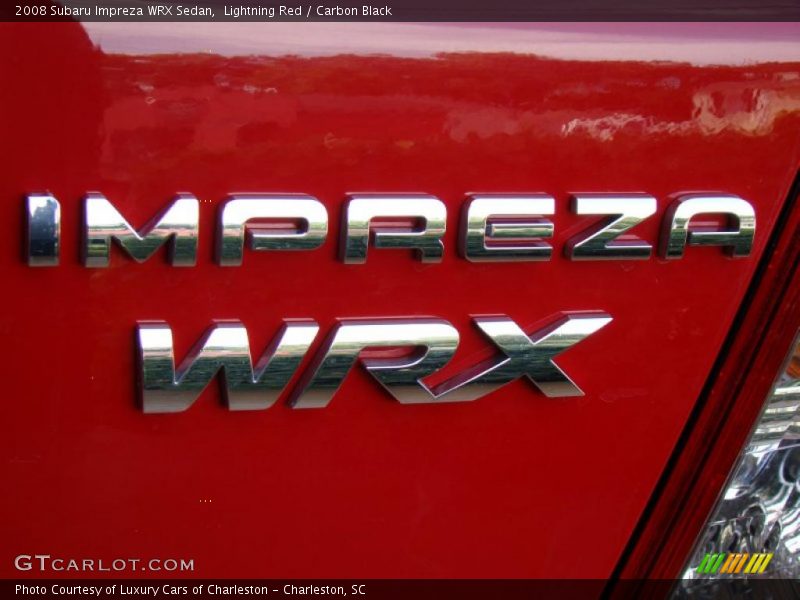 Lightning Red / Carbon Black 2008 Subaru Impreza WRX Sedan