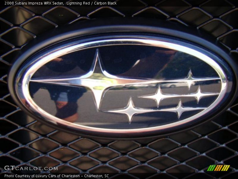 Lightning Red / Carbon Black 2008 Subaru Impreza WRX Sedan