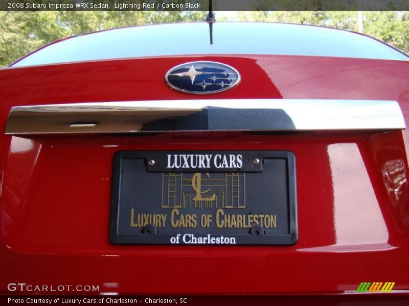 Lightning Red / Carbon Black 2008 Subaru Impreza WRX Sedan