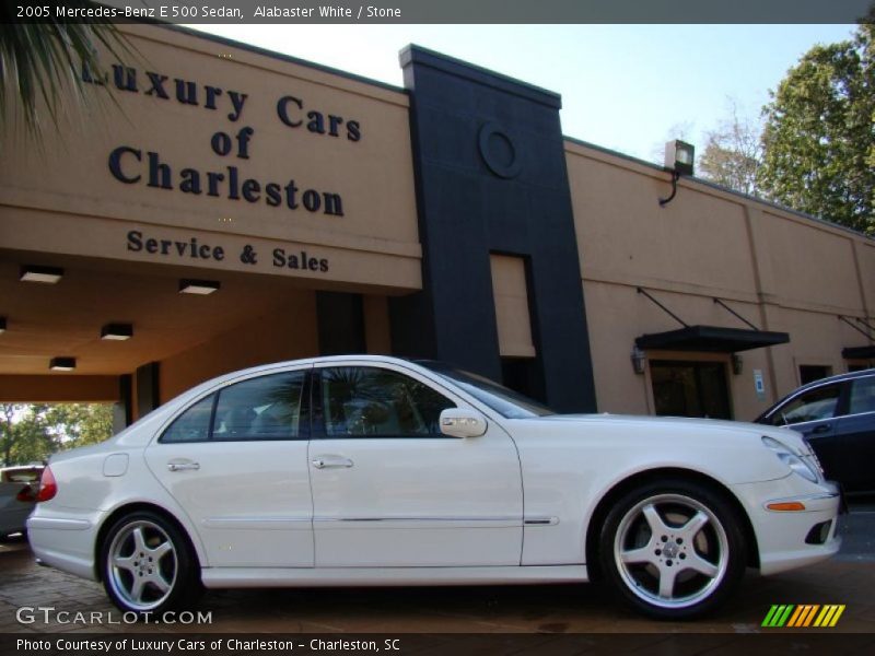 Alabaster White / Stone 2005 Mercedes-Benz E 500 Sedan