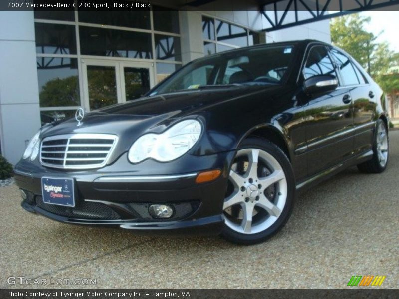 Black / Black 2007 Mercedes-Benz C 230 Sport