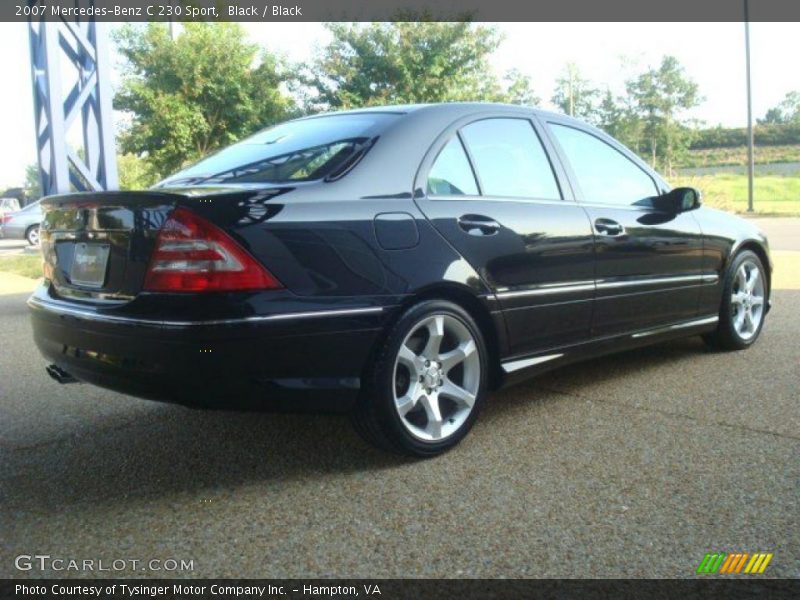 Black / Black 2007 Mercedes-Benz C 230 Sport