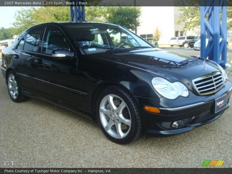 Black / Black 2007 Mercedes-Benz C 230 Sport