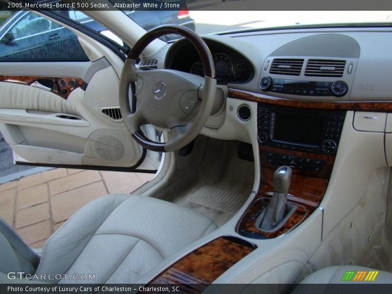 Alabaster White / Stone 2005 Mercedes-Benz E 500 Sedan
