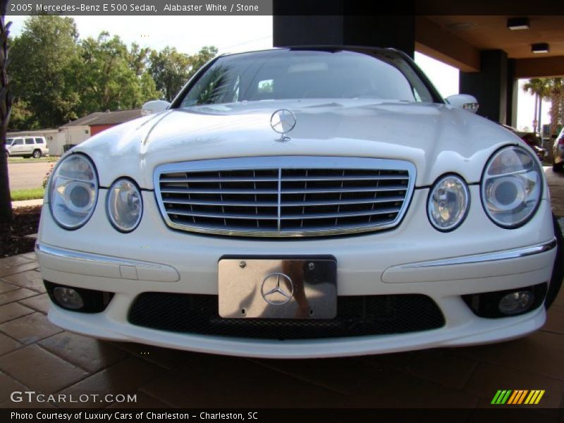 Alabaster White / Stone 2005 Mercedes-Benz E 500 Sedan