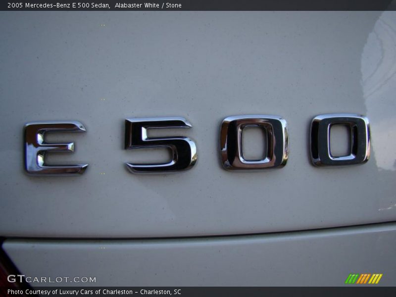 Alabaster White / Stone 2005 Mercedes-Benz E 500 Sedan