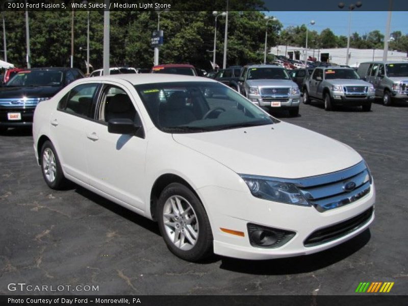 White Suede / Medium Light Stone 2010 Ford Fusion S