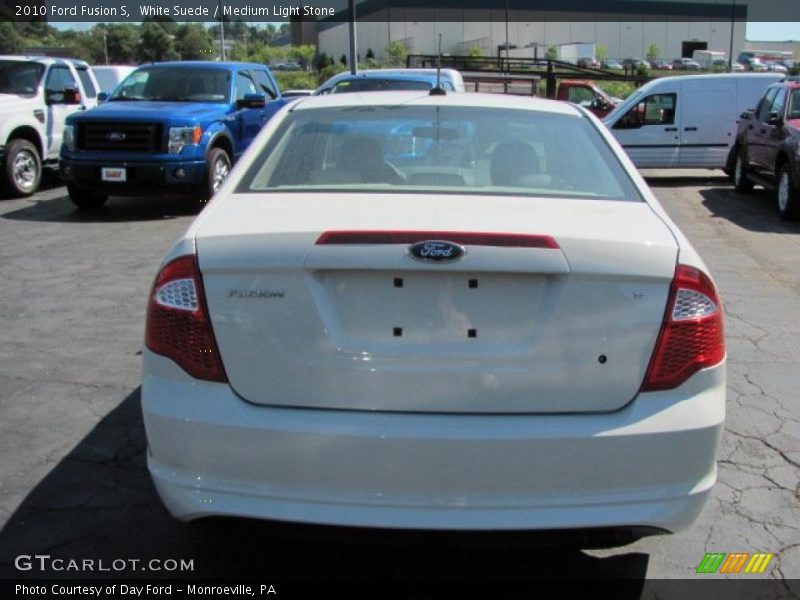 White Suede / Medium Light Stone 2010 Ford Fusion S