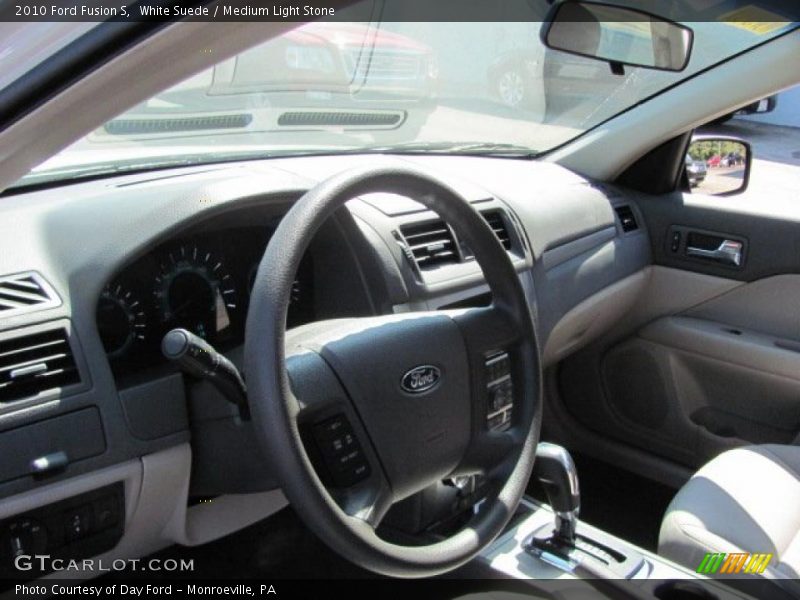 White Suede / Medium Light Stone 2010 Ford Fusion S