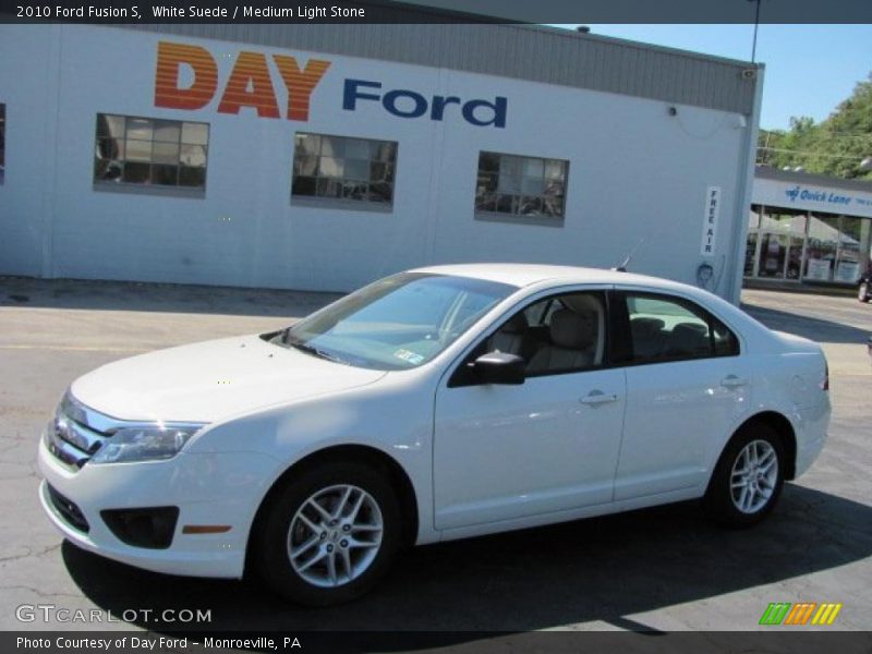 White Suede / Medium Light Stone 2010 Ford Fusion S