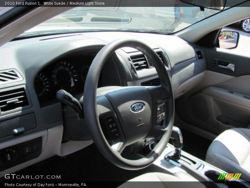 White Suede / Medium Light Stone 2010 Ford Fusion S