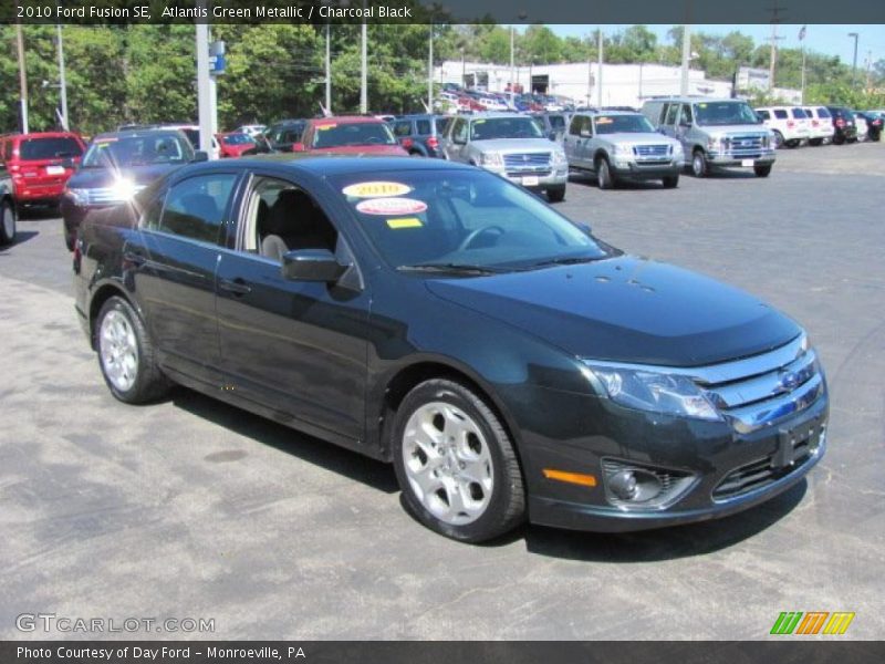 Atlantis Green Metallic / Charcoal Black 2010 Ford Fusion SE