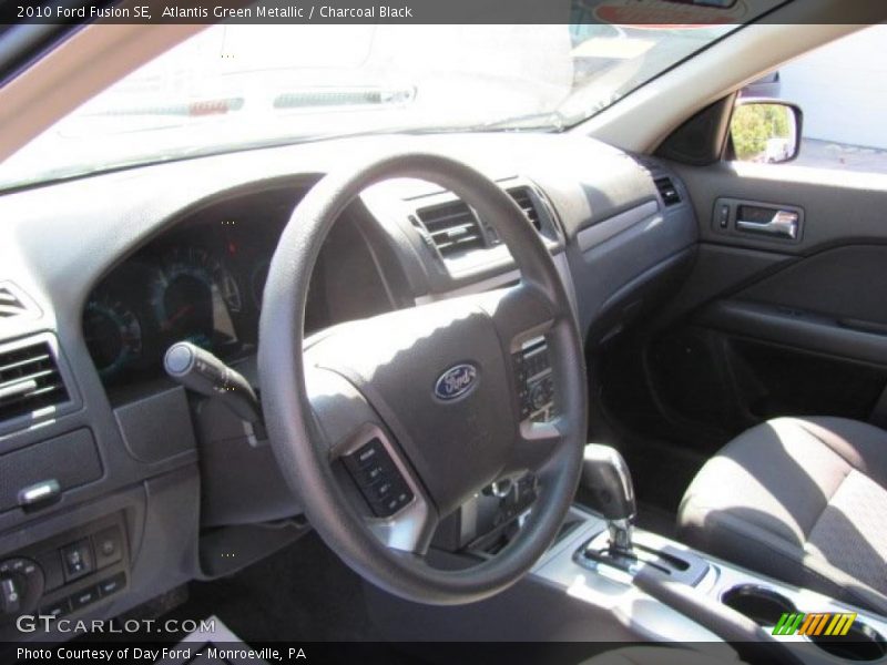 Atlantis Green Metallic / Charcoal Black 2010 Ford Fusion SE