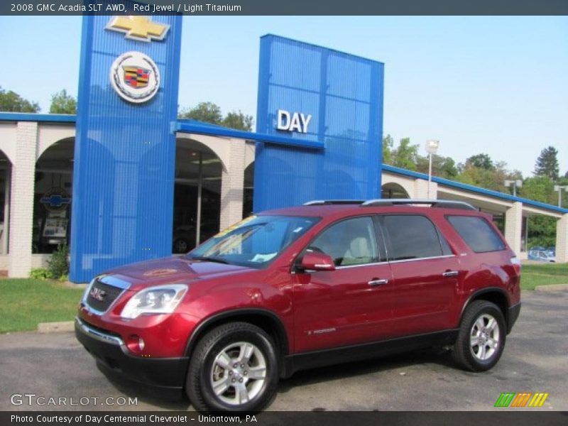 Red Jewel / Light Titanium 2008 GMC Acadia SLT AWD