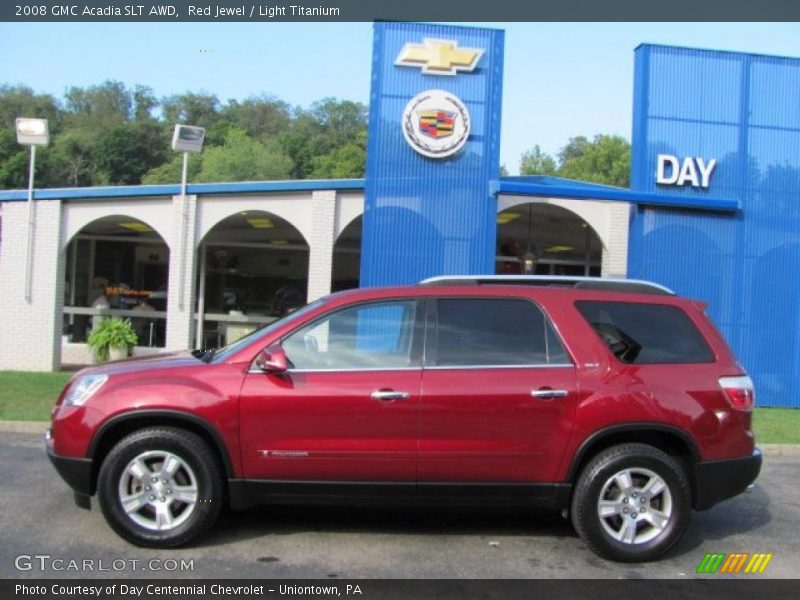 Red Jewel / Light Titanium 2008 GMC Acadia SLT AWD
