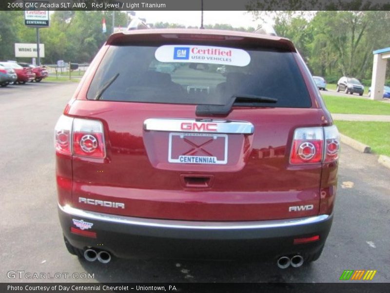 Red Jewel / Light Titanium 2008 GMC Acadia SLT AWD