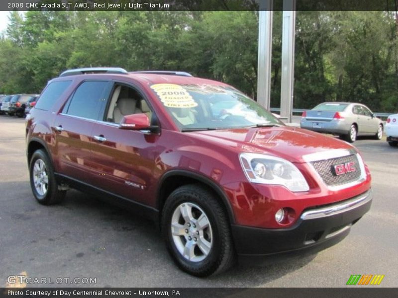 Red Jewel / Light Titanium 2008 GMC Acadia SLT AWD
