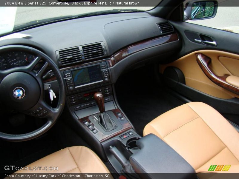 Black Sapphire Metallic / Natural Brown 2004 BMW 3 Series 325i Convertible