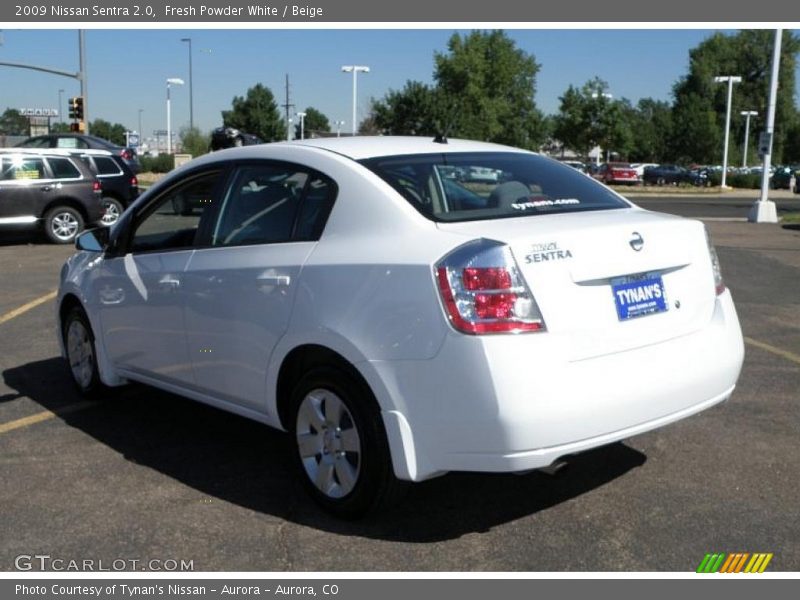 Fresh Powder White / Beige 2009 Nissan Sentra 2.0