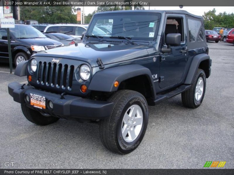 Steel Blue Metallic / Dark Slate Gray/Medium Slate Gray 2007 Jeep Wrangler X 4x4
