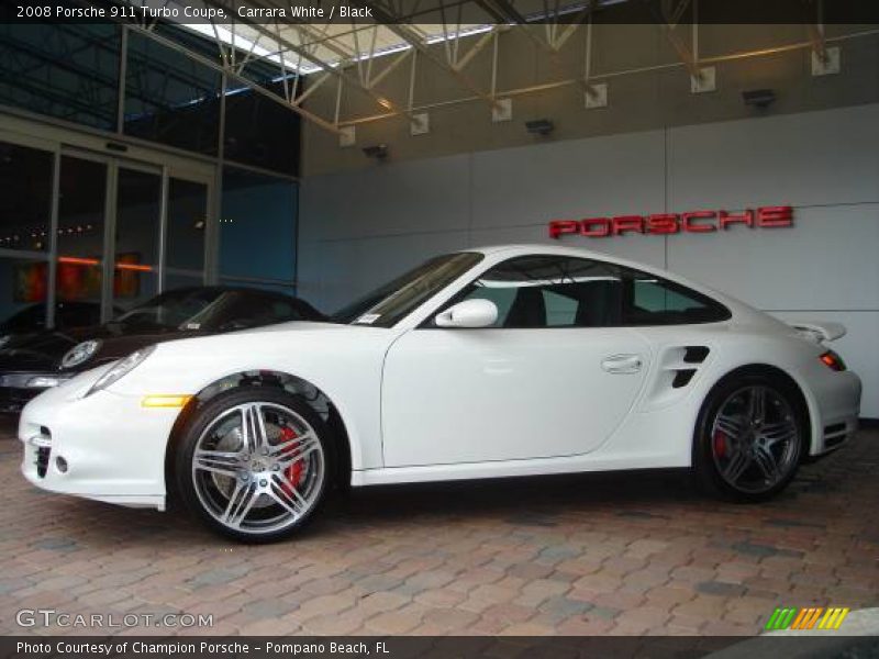 Carrara White / Black 2008 Porsche 911 Turbo Coupe