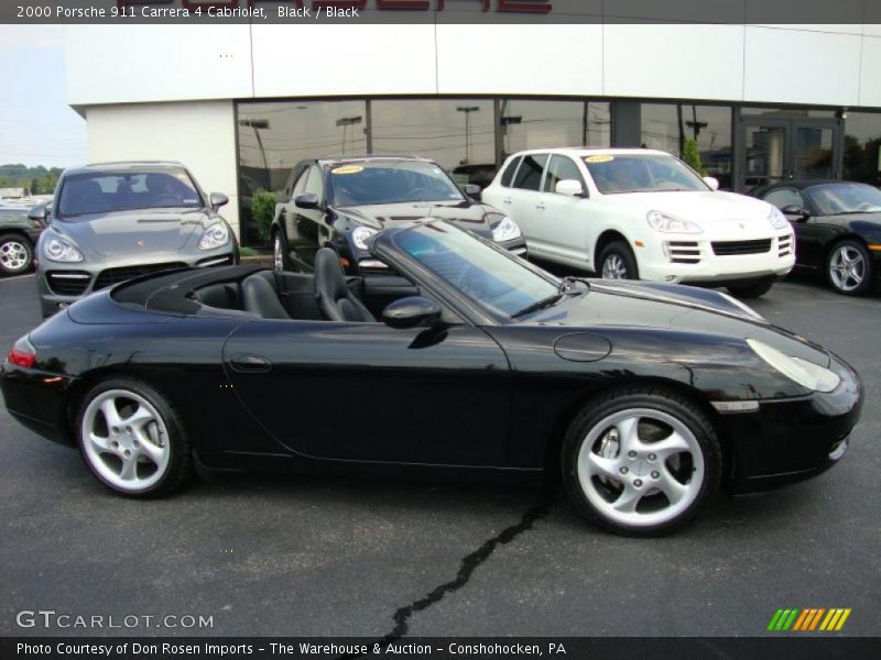 Black / Black 2000 Porsche 911 Carrera 4 Cabriolet