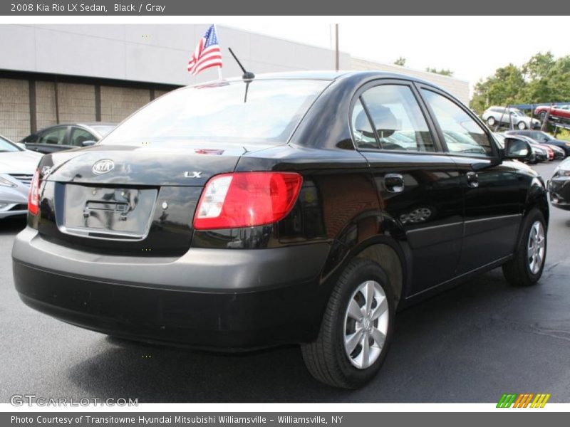 Black / Gray 2008 Kia Rio LX Sedan