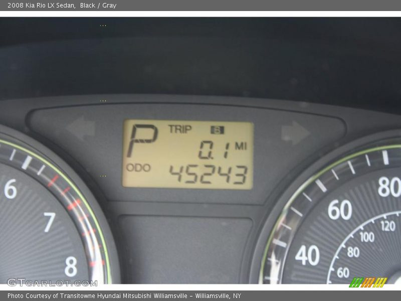 Black / Gray 2008 Kia Rio LX Sedan