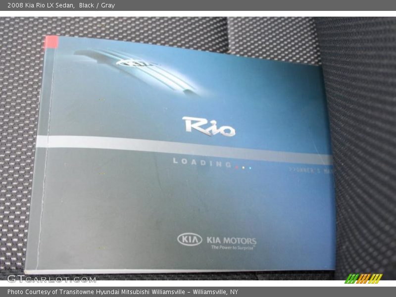 Black / Gray 2008 Kia Rio LX Sedan