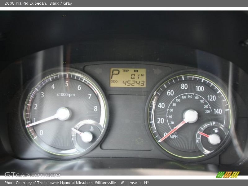 Black / Gray 2008 Kia Rio LX Sedan