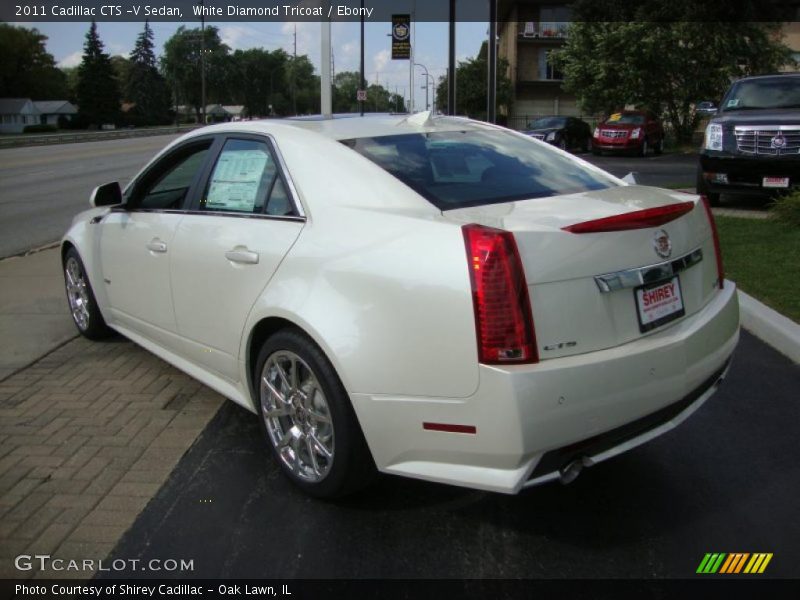 White Diamond Tricoat / Ebony 2011 Cadillac CTS -V Sedan