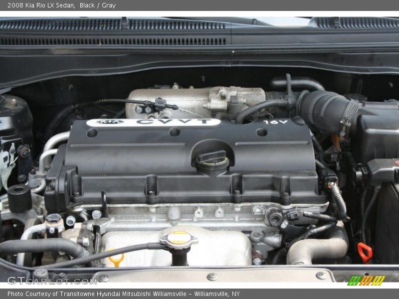 Black / Gray 2008 Kia Rio LX Sedan