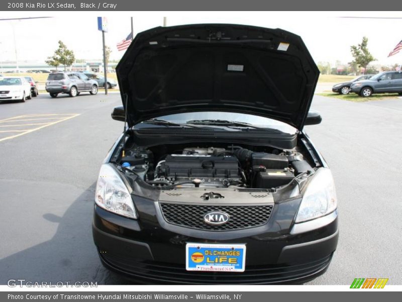 Black / Gray 2008 Kia Rio LX Sedan