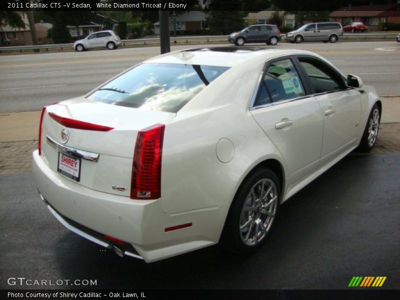 White Diamond Tricoat / Ebony 2011 Cadillac CTS -V Sedan