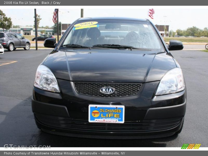 Black / Gray 2008 Kia Rio LX Sedan