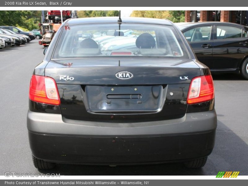 Black / Gray 2008 Kia Rio LX Sedan